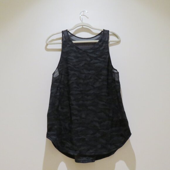 LULULEMON Sculpt Tank II Top in Sequoia Camo Print Deep Coal Black Workout Gym - Picture 9 of 14